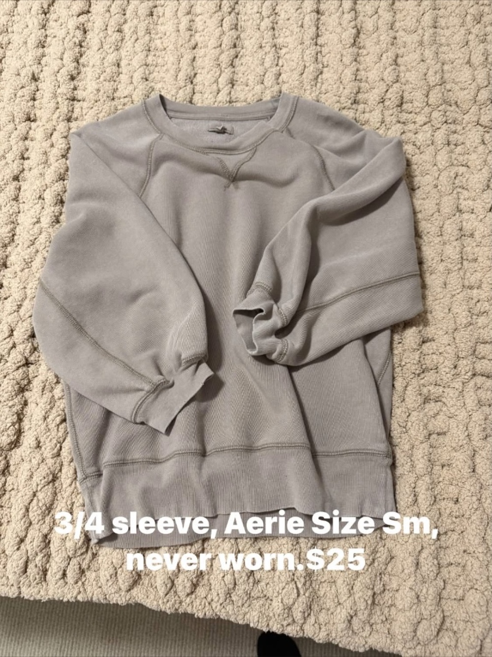 Aerie 3/4 Sleeve crewneck